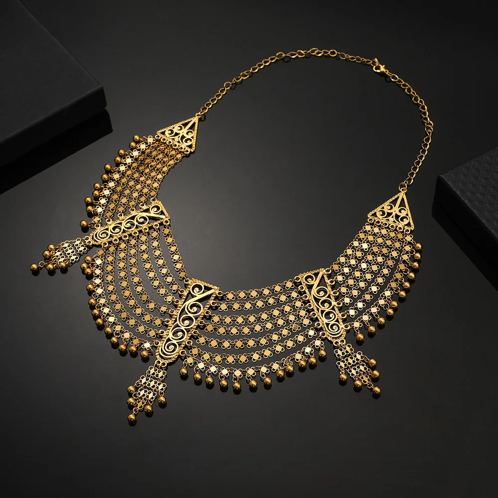 Ожерелье золотого цвета для женщин Арабская Персия Дубай день рождения