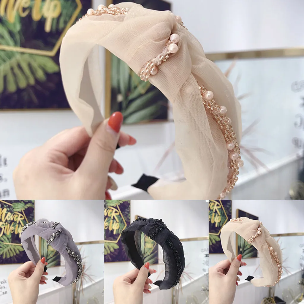 Модная повязка для волос с бантом Женский ободок простой милый девочек |