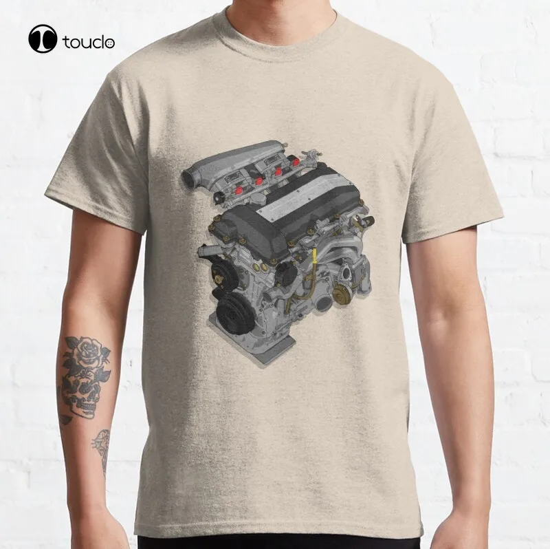 

Sr20 Vvl Notchtop Sr20Det Sr20 Nissann Jdm Jdm Car Tuning Automotive Sticker Classic T-Shirt Cotton Tee Shirt