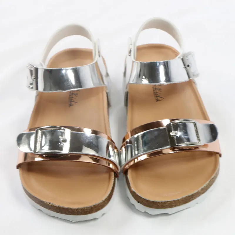 

Children Girl's Sandals Corks Non Leather Casual Shoes Baby Kids Flat Shoes School Party Dress