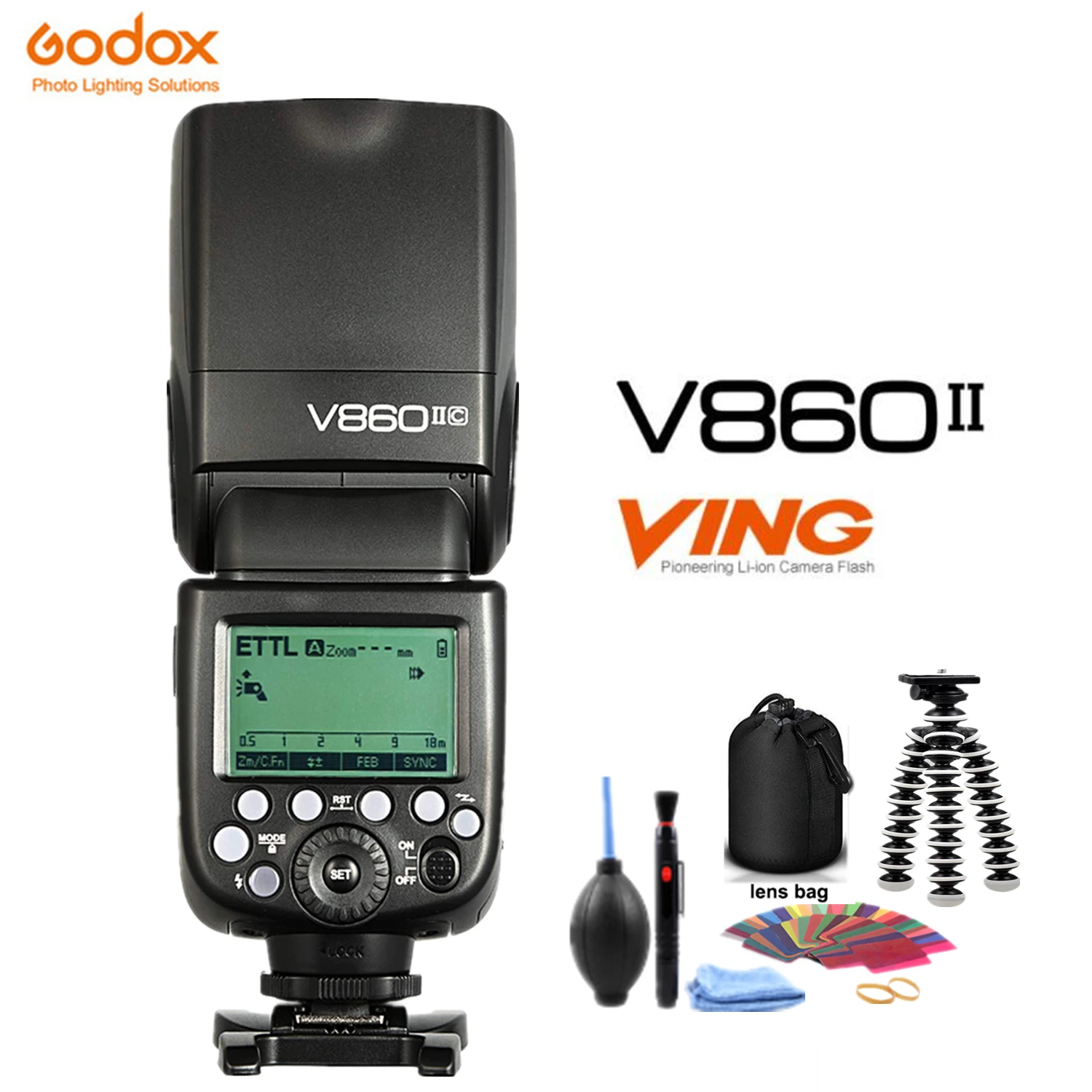 Внешняя вспышка Godox V860II S C 860II N F O GN60 TTL HSS для Sony Nikon Canon Olympus Fuji литий ионная
