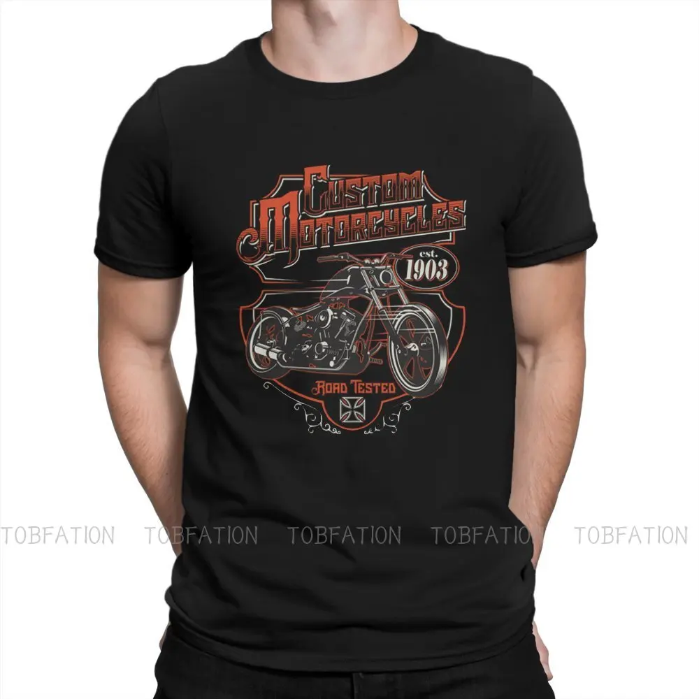 

TShirt for Men Custom Motorcycles Soft Summer Tee T Shirt Novelty Trendy Loose