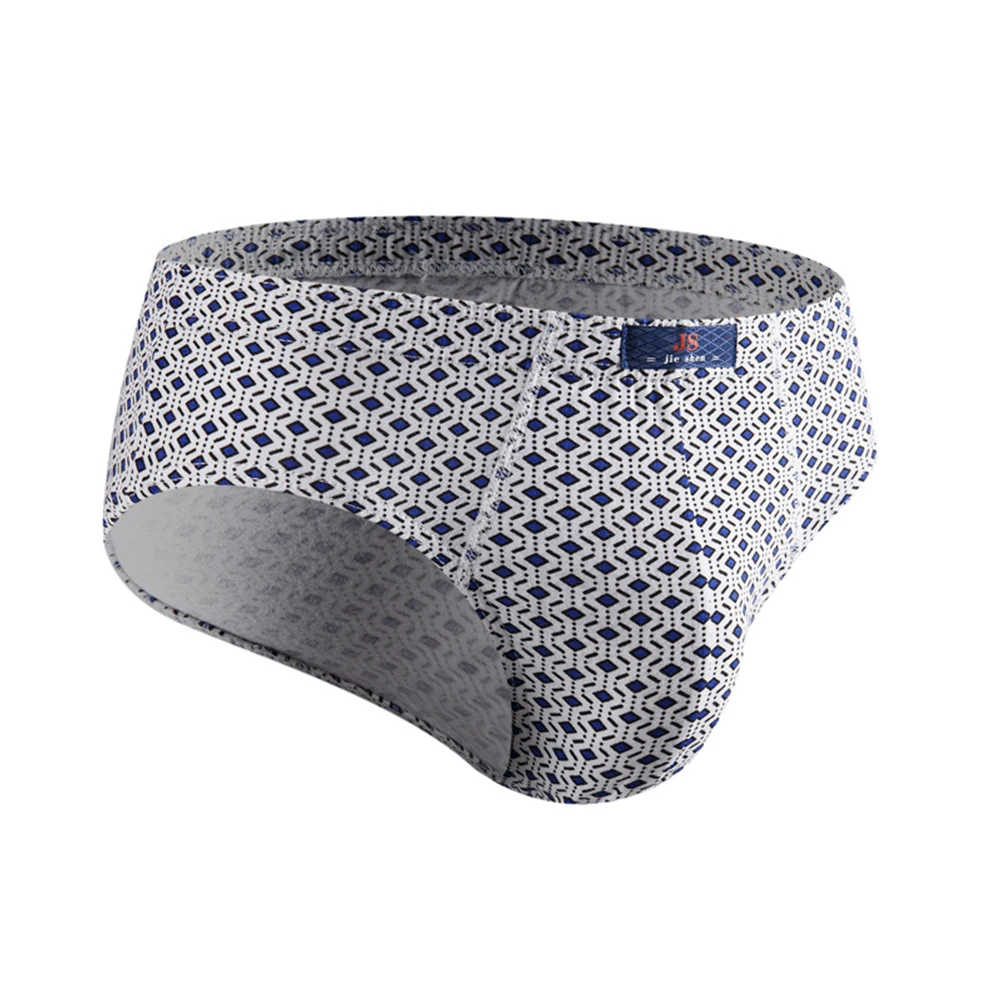 

Men's Cotton Underwear Middle-Aged Elderly Briefs Plus Size Underwear Sissy Panties U Convex Modal Knickers Cock Pouch Lingerie