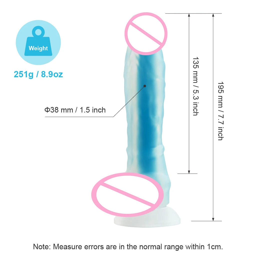 Фаллоимитатор Luvkis реалистичный с присоской светится в темноте продукт для