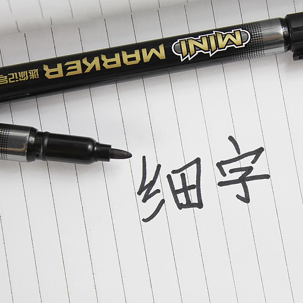 12 шт./корт. Мини Перманентная маркерная ручка с тонким наконечником для офиса
