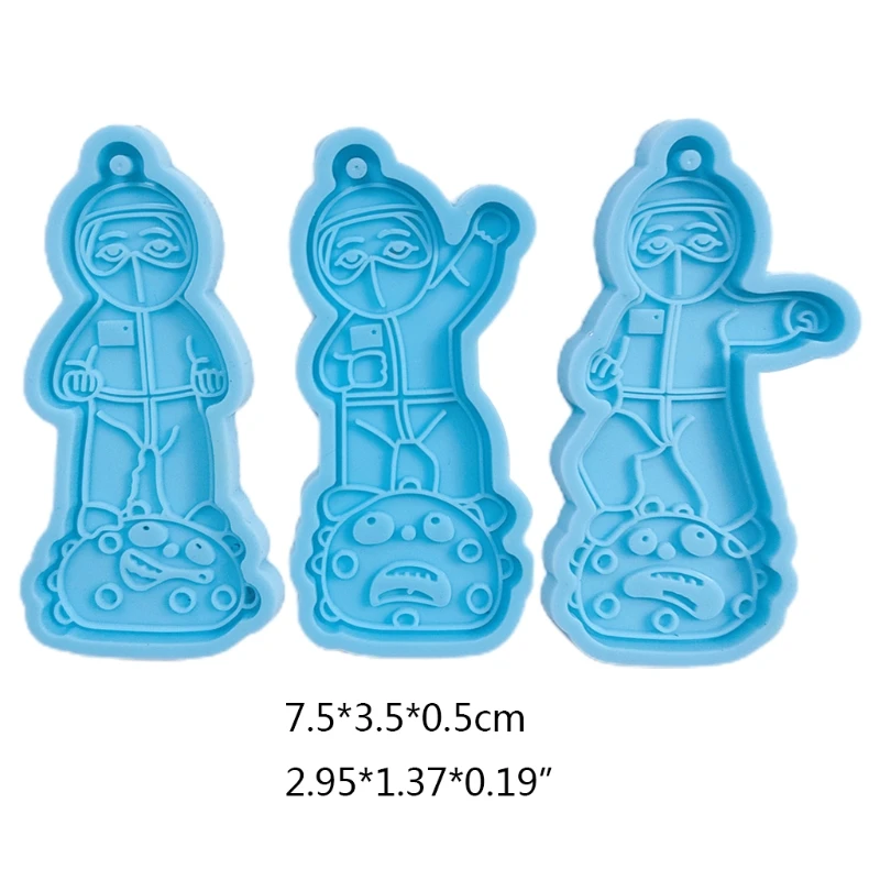 

Angel in White Souvenir Keychain Epoxy Resin Mold Hanging Pendant Silicone Mould DIY Craft Jewelry Necklace Casting Tool