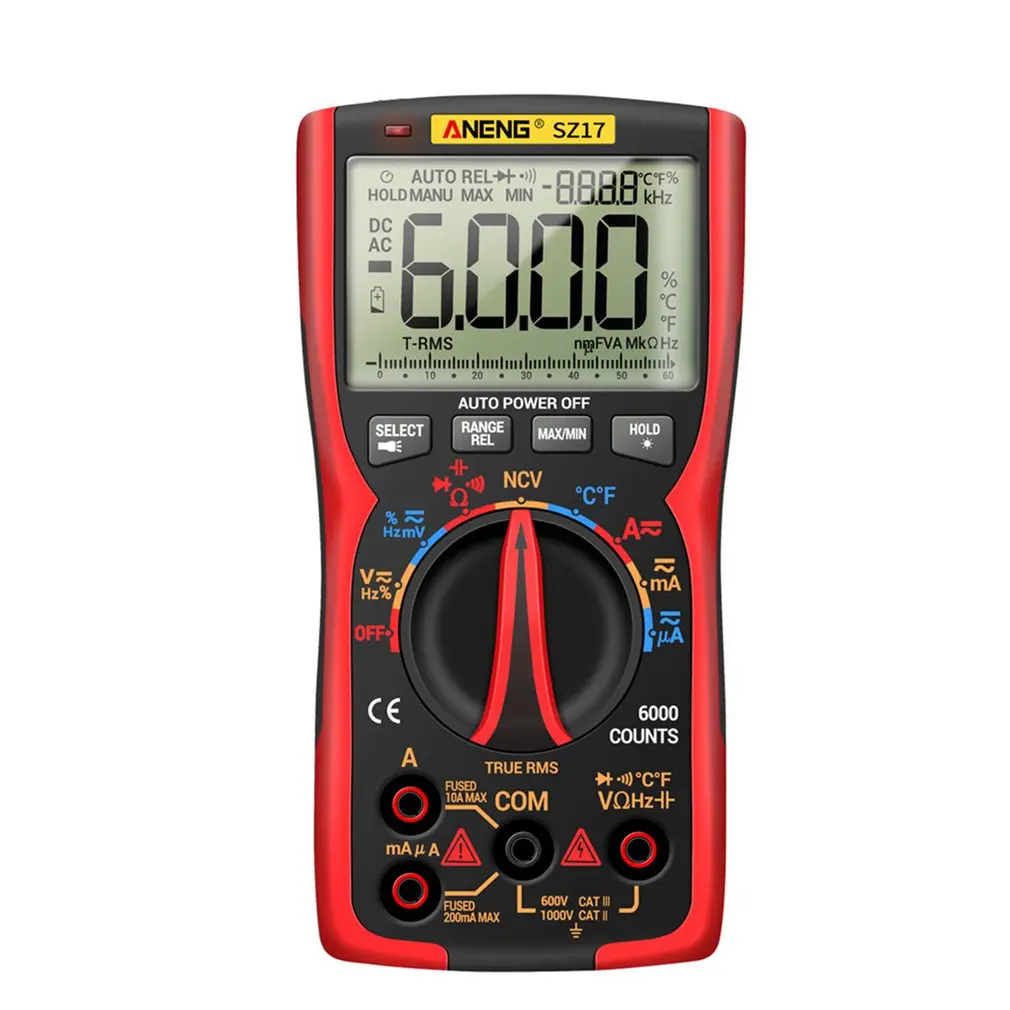 

SZ17 Multimeter High-precision Portable Multi-function Universal Meter Fully Automatic Digital Repair Electrician Multimeter
