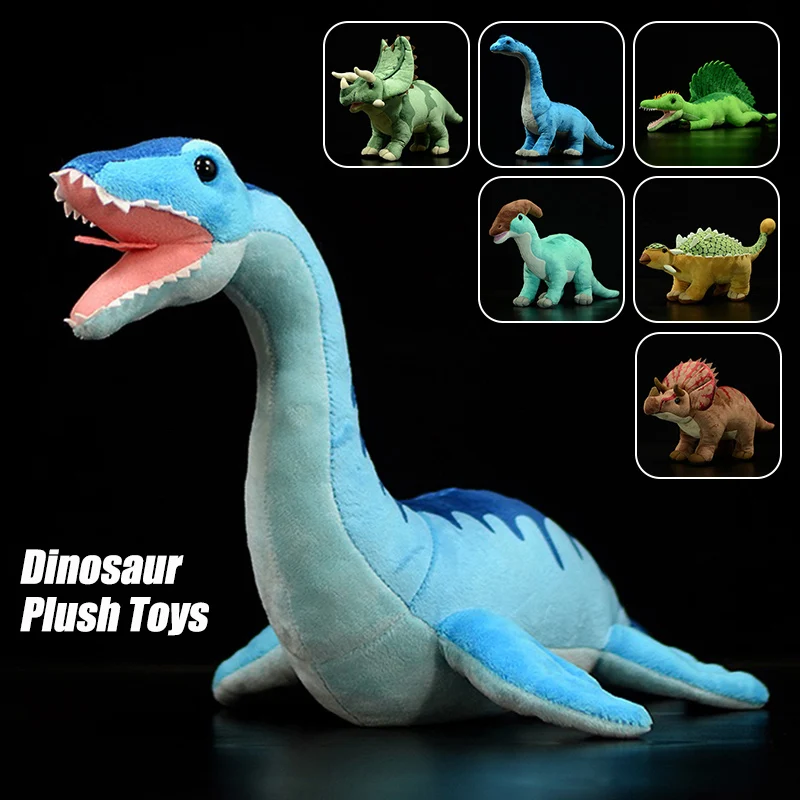 Мягкая плюшевая игрушка Surper милый пентацератопс имитация синего динозавра