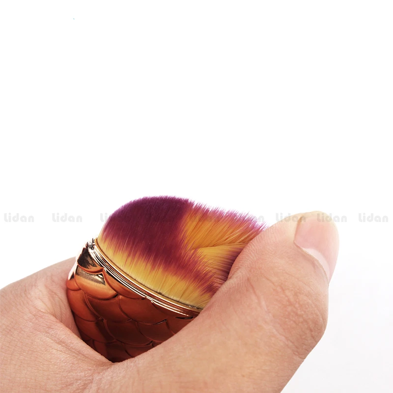 1 шт. кисти для макияжа в форме рыбьего хвоста пудра румяна косметические