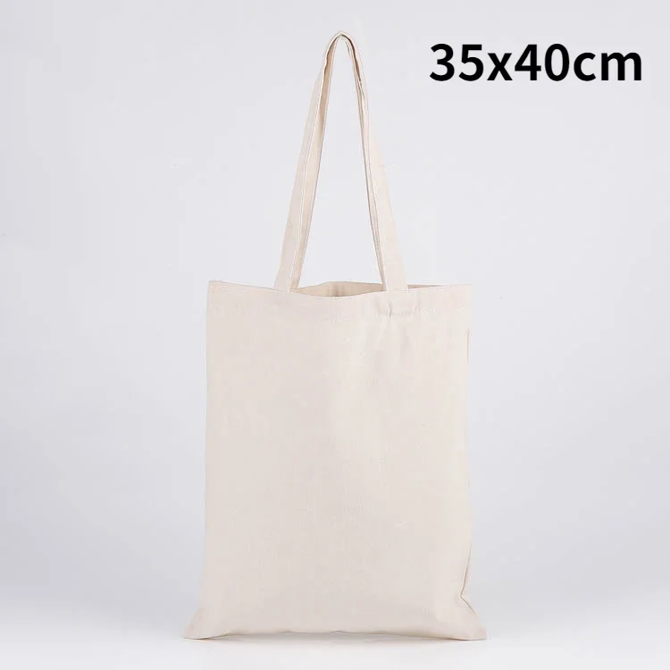 New White Canvas Shopping Bags Eco Reusable Foldable Shoulder Bag Large Handbag Fabric Cotton Tote for Women | Багаж и сумки