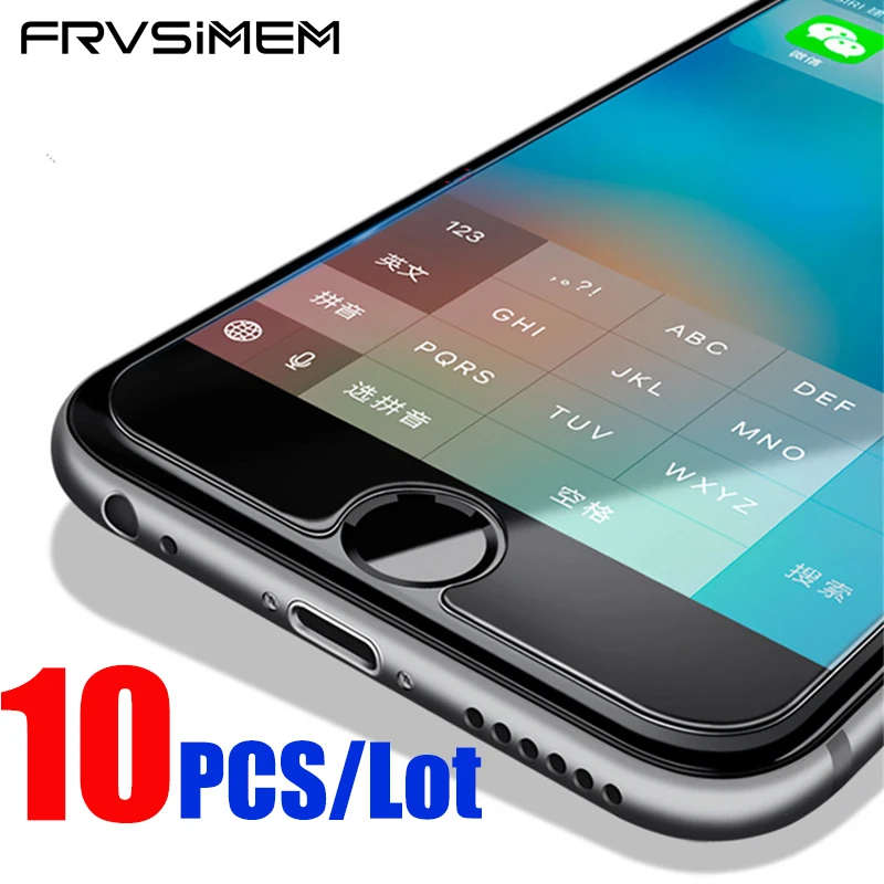 10 шт./лот с уровнем твердости 9H 2.5D закаленное Стекло для iPhone 11 pro X XS MAX XR 5C 5 5S SE 6 6s 7 8 Plus 4 4S 10 ПК чехол с защитной пленкой для экрана