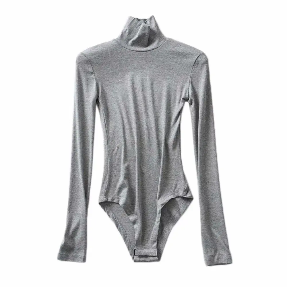 

Sexy bodysuit women turtleneck bodysuit basic one piece outfit women bodycon romper solid long sleeve bodysuit white black fall