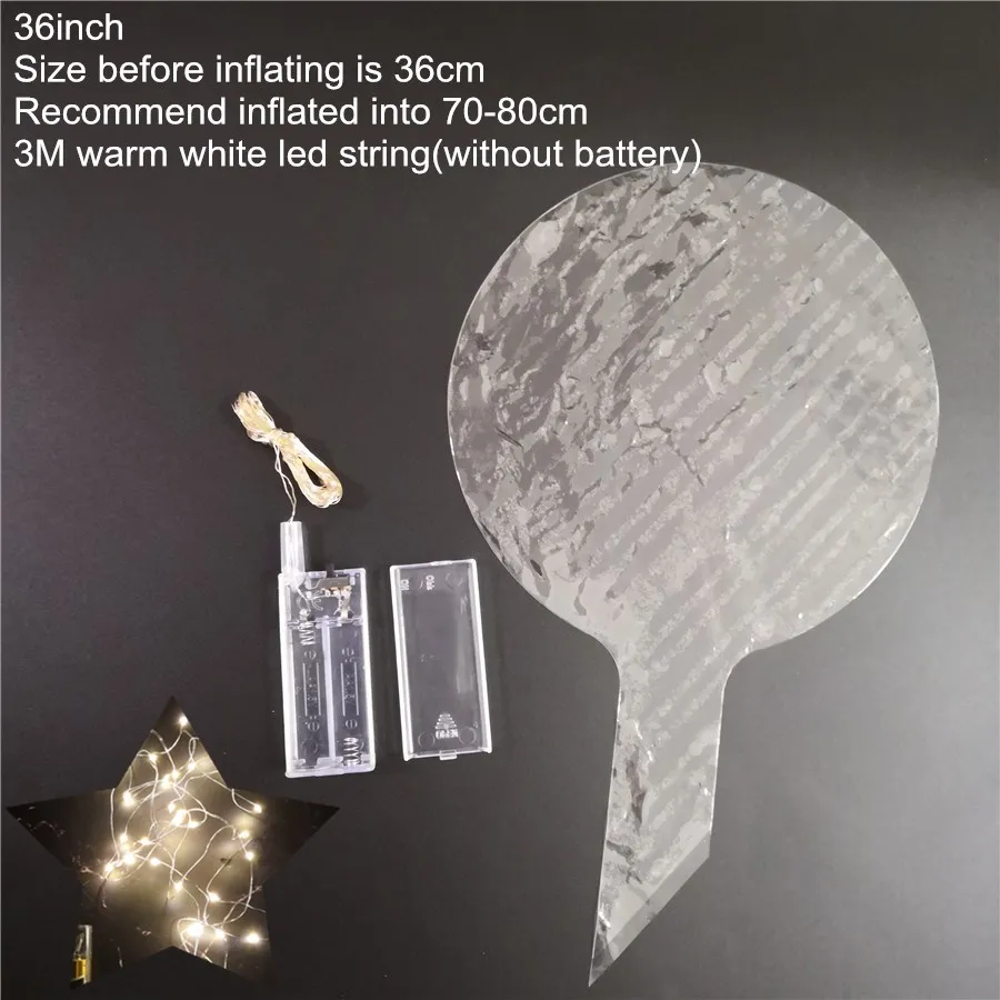 36inch warm white 20/36-дюймовый 3 м светодиодный светящийся светодиодный шар прозрачные круглые декоративные пузырьки для дня рождения, вечеринки, свадьбы, декоративные шары Рождественский подарок - Цвет: 36inch warm white