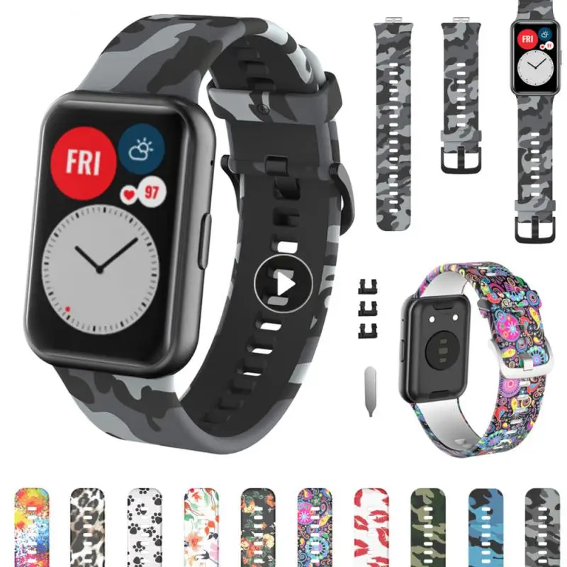 

Мягкий силиконовый ремешок для Huawei Watch Fit, оригинальный сменный ремешок с защитным чехлом для часов Huawei Watch Fit Band, 1 шт.