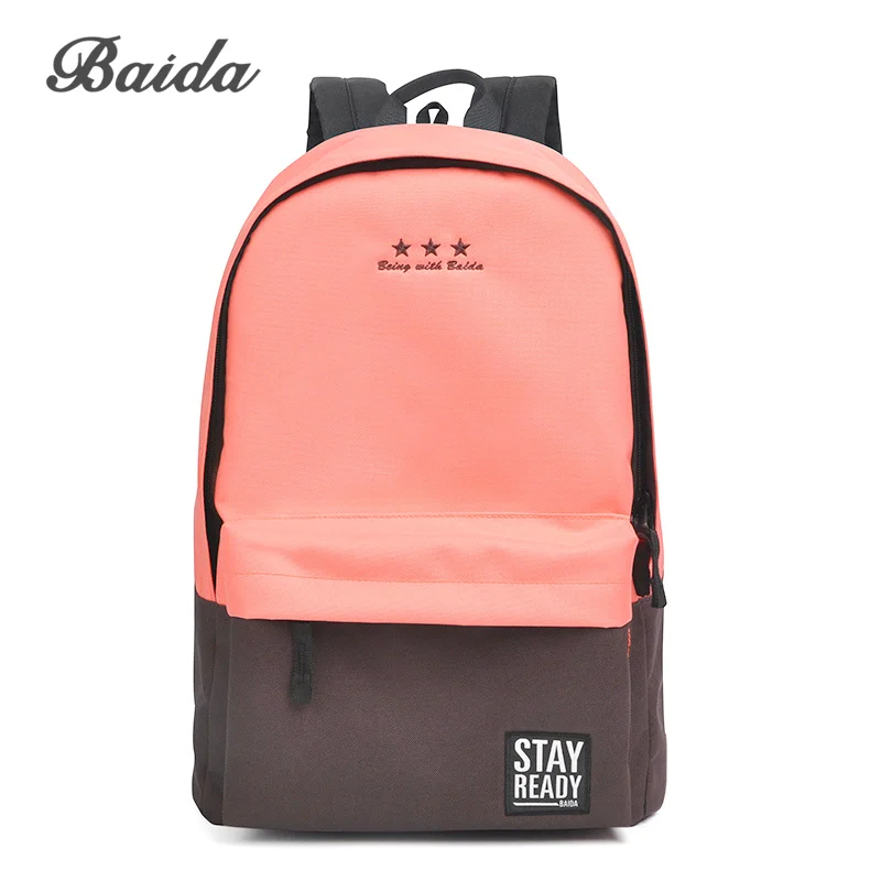 Baida холщовый школьный рюкзак для девочек Женский подростков женский портфель
