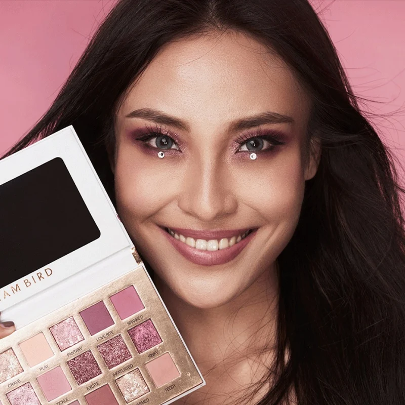 18 цветов Палитра теней для век водостойкая пятнистая легкая в Цвет Матовая Блеск