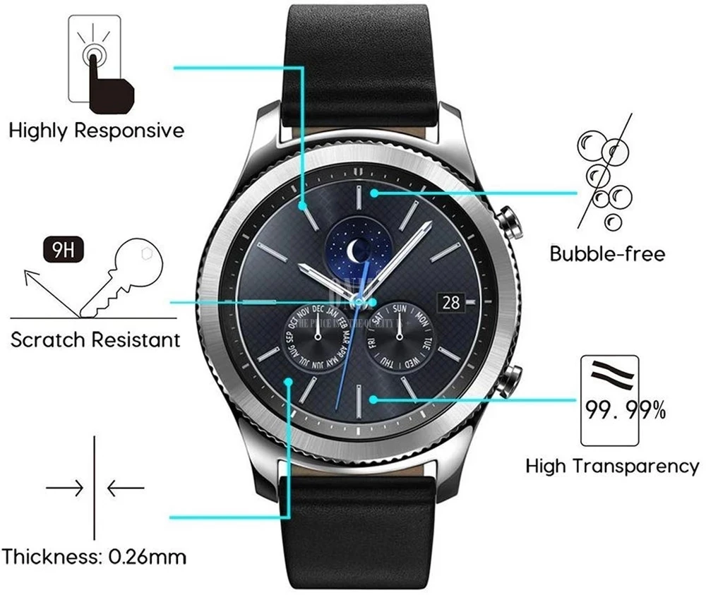 Чехол для Samsung Gear S3 Frontier защитная пленка Защита Galaxy Watch 42 мм 46 закаленное стекло