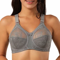 lace bra minimizer women beauty floral full figure wireless large bosom bra plus size 36 38 40 42 44 46 48 50 b c d dd e