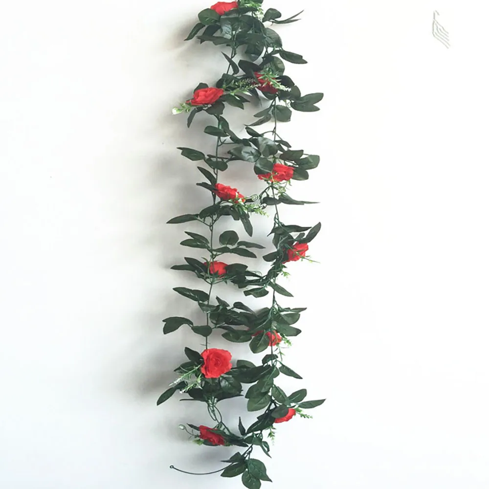 2.4m/7.8ft Artificial Silk Rose Flower Wisteria Vine Rattan Hanging Garland for Wedding Party Home Garden Decoration|Искусственные и