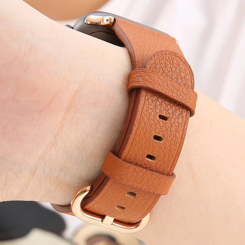Ремешок для Apple watch ремешок 44 мм 40 мм кожаный браслет сюрприз ремень для correa Apple iwatch 42 мм 38 мм серия 4 3 2 1 Аксессуары