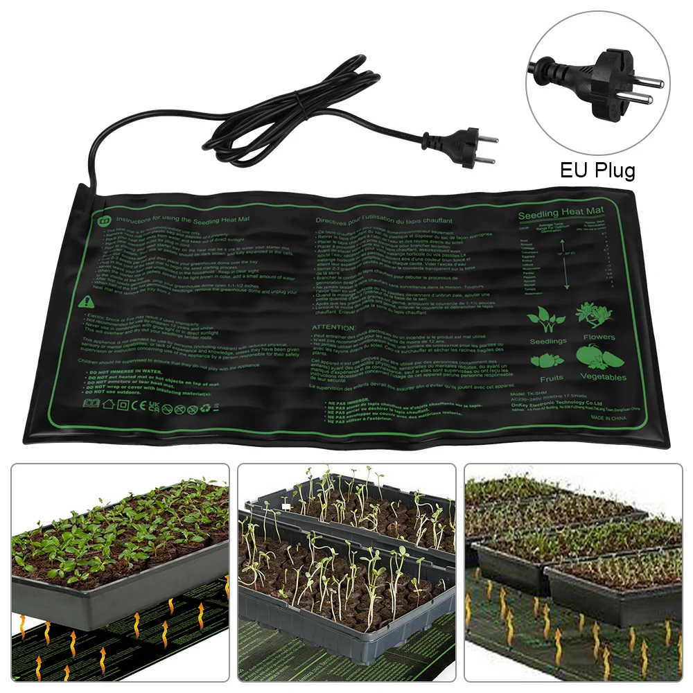 

Waterproof Plant Seedling Heating Mat Seed Germination Propagation Clone Starter Pad 50x25cm 220V EU Plug Agriculture Tools