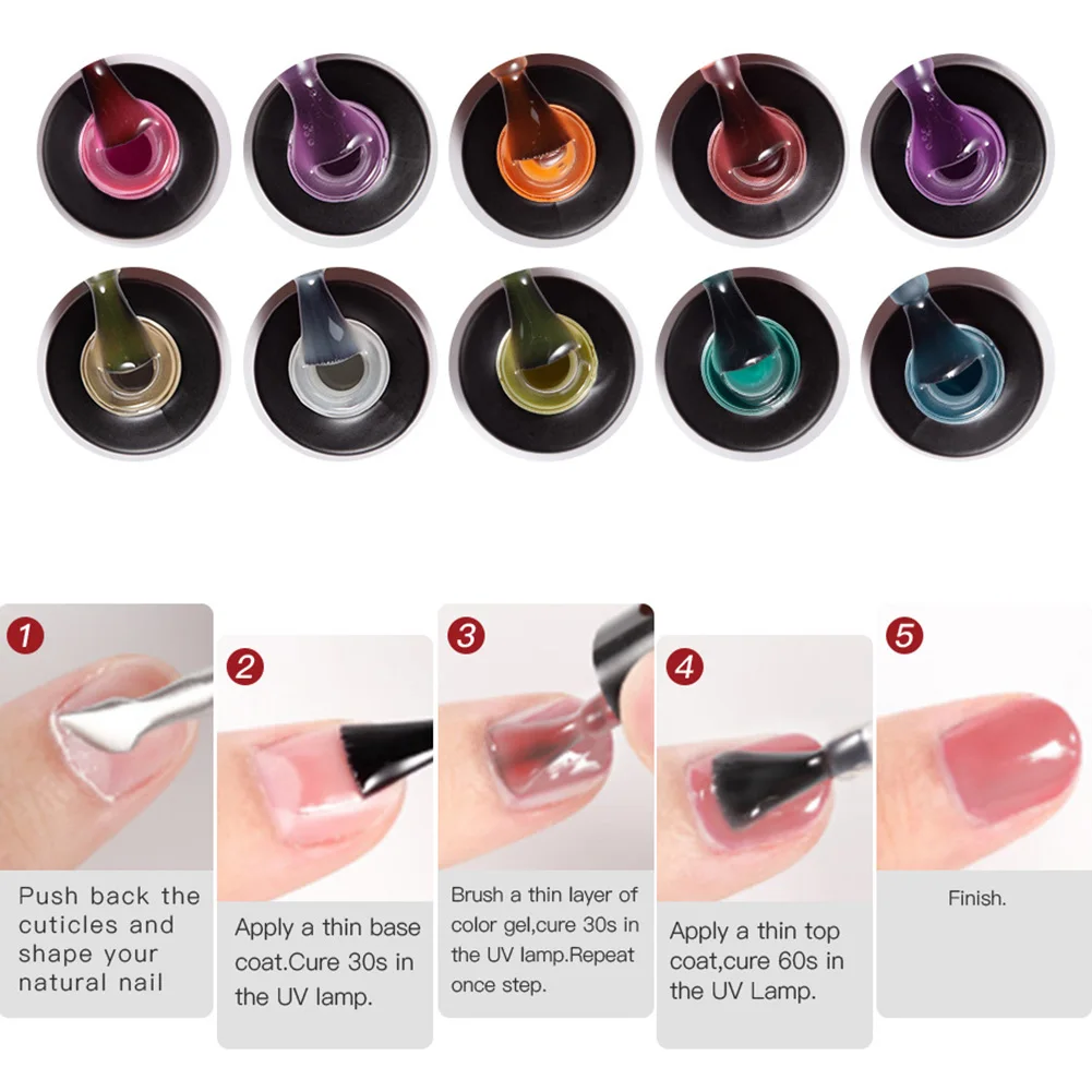 7 мл Гель лак набор ультрафиолетовых лучей семиперманентный грунтовка лаки для