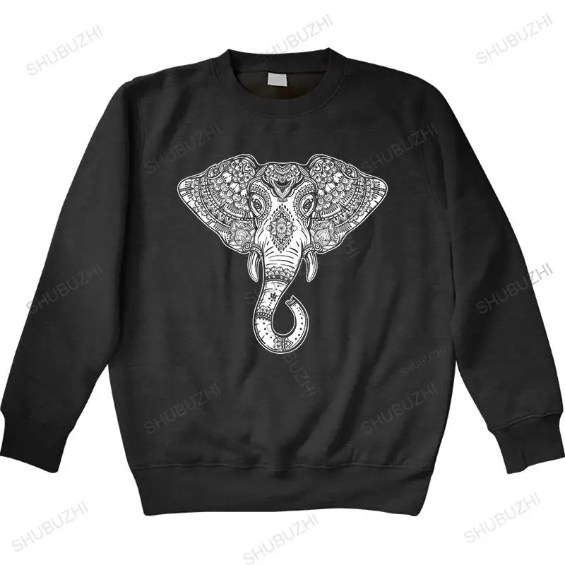 

Men brand cotton sweatshirt Serigrafia Elefante Mandala Da Uomo Boy Manica Corta Personalizzata Induismo Magliette male hoody