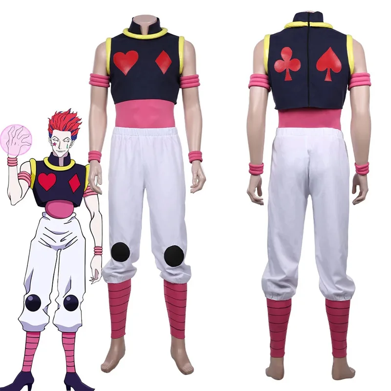 

Anime Hunter X Hunter Cosplay Costume Hisoka Cosplay Costume Clothes Vest+Pants Outfit Halloween Costumes Snk Custom Made