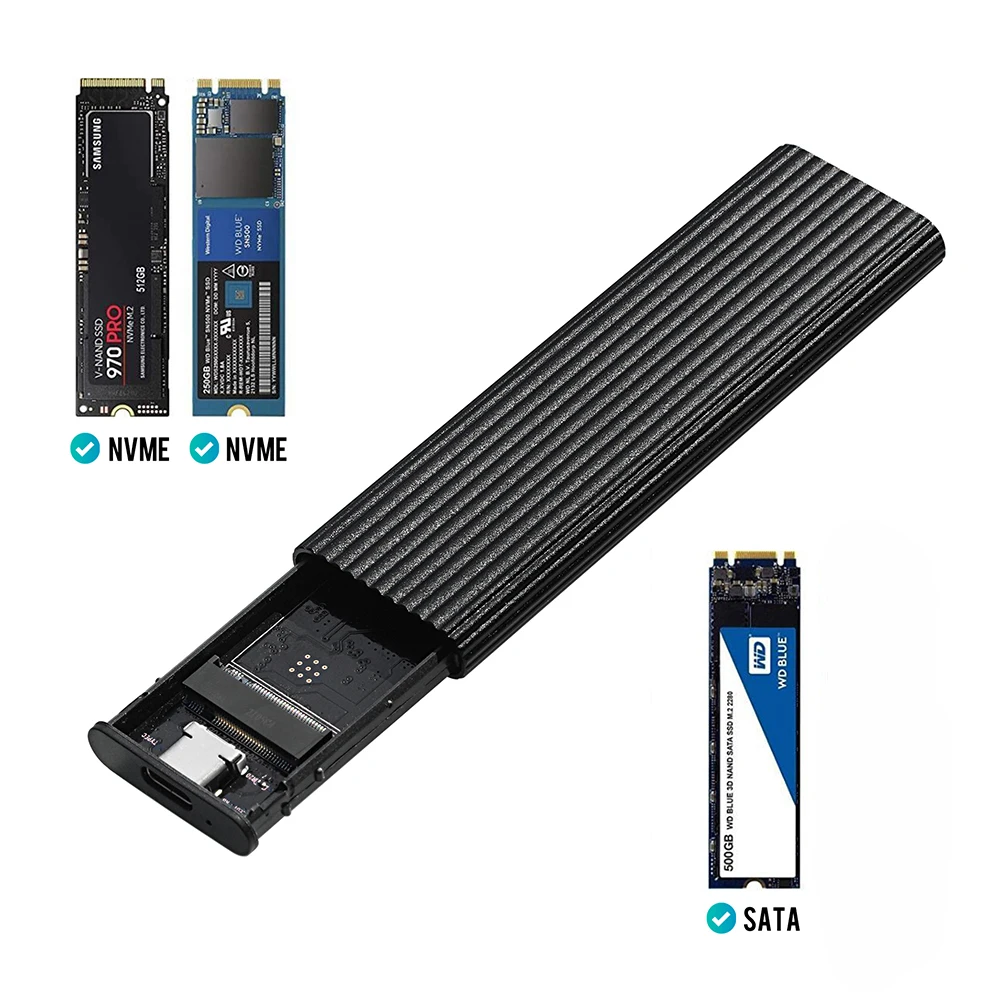 Чехол для жёсткого диска M2 NVMe/NGFF SATA 10 Гбит/с M.2 NVME SSD на USB 3 1 | Компьютеры и офис