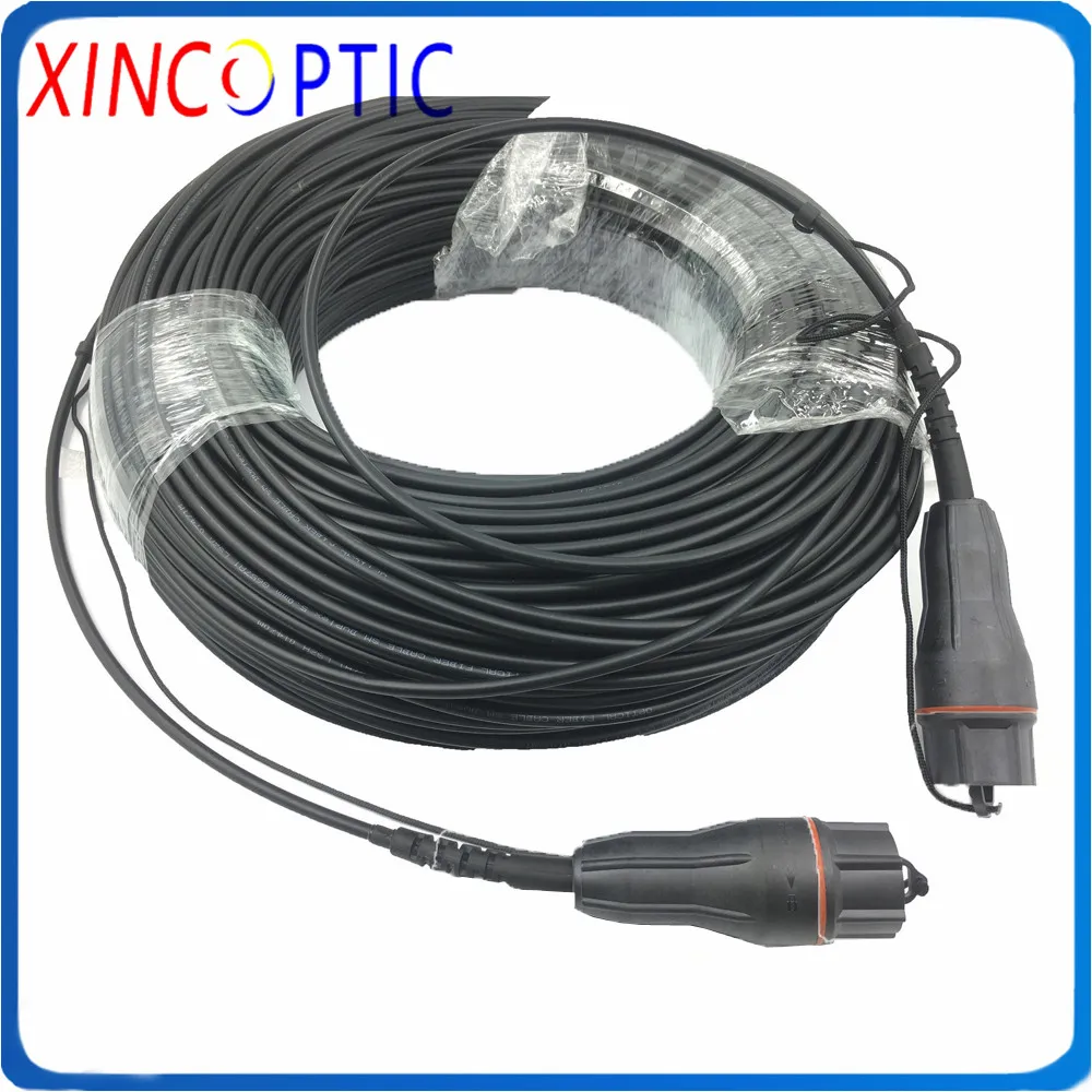 SMF 2Fibers FULLAXS Duplex LC to 2C Fullaxs 200M 4.8mm LSZH/TPU Black Jacket Non-Armored Fiber Optic Patch Cord Jumper Cable | Мобильные