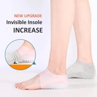 Невидимая высота увеличивает Стельки для женщин и мужчин, силиконовая нейтральная стелька для пятки, массажная эластичная дышащая плотная стелька для обуви