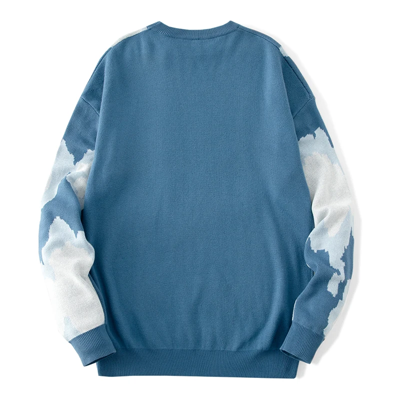 Мужской Свитер оверсайз зимние модные вязаные пуловеры в Корейском стиле