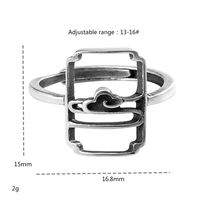 Кольца Flyleaf в китайском ретро-стиле женские открытые Винтажные Украшения ручной