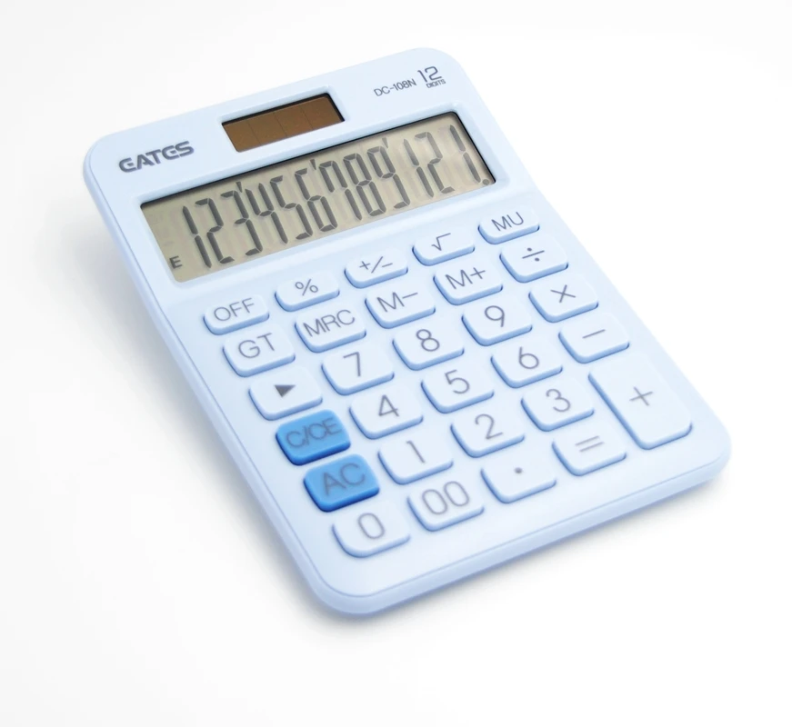 12 Digit Desk Calculator Large Buttons Financial Business Accounting Tool Colorful for office school promotion gift |