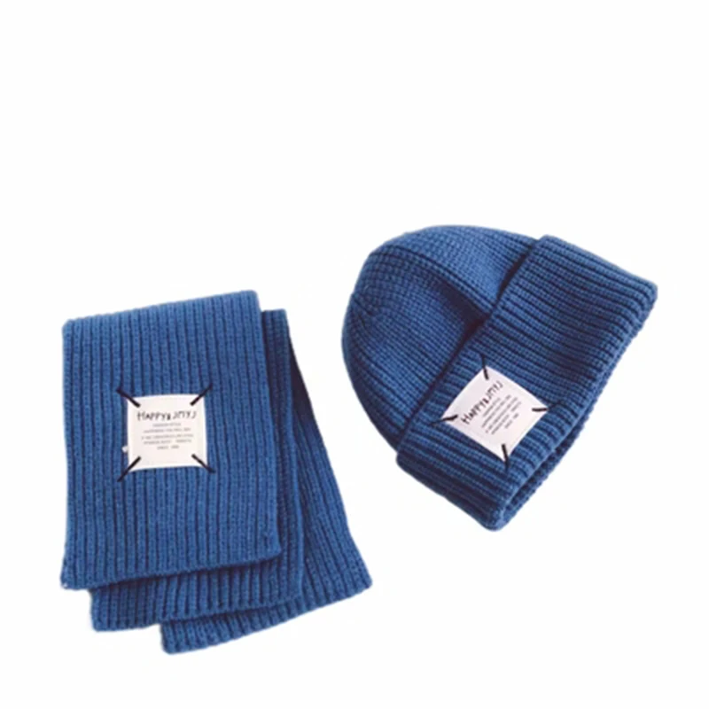 Winter Baby Hat Scarf Suit Kids Hats Thick Warm Autumn Knitted Children Caps Girls Boys Travel outdoors to keep warm | Аксессуары для