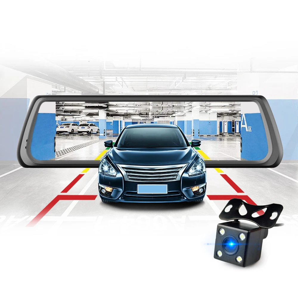 Автомобильный видеорегистратор камера 10 дюймов сенсорный экран 4G Android 5 1