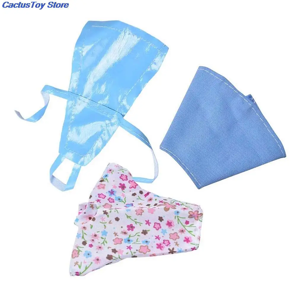 3 шт./компл. популярная розовая и синяя Детская Одежда для кукол с фартуком