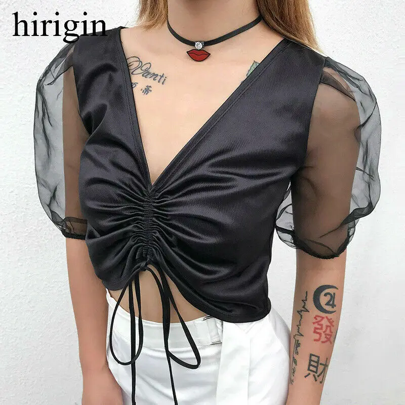 Новый женский тонкий короткий топ повседневный однотонный укороченный с