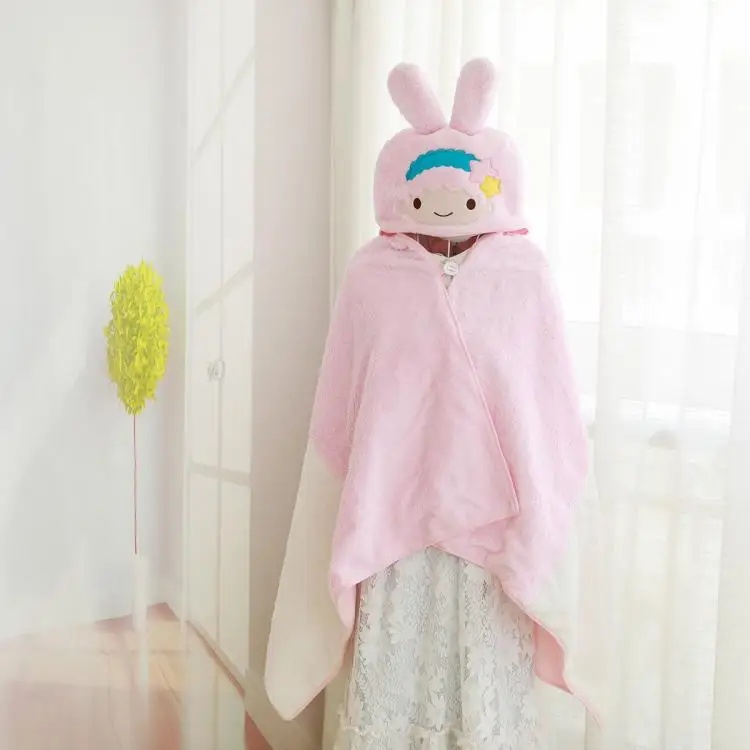 С мультипликационным принтом медведь Даффи Stellalou в стиле Hello Kitty; MyMelody Cinnamoroll PomPomPurin персонажи Little Twin Stars, детская шаль, накидка сон одеяло Стёганое одеяло