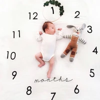 cartoon pattern infant baby milestone photo props background blankets play mats backdrop cloth calendar photo accessories nordic