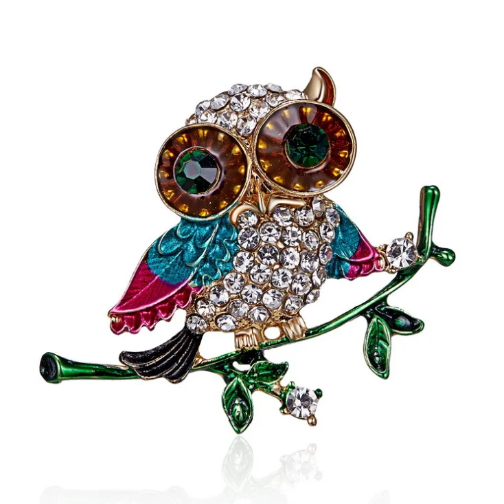 Винтажная брошь с корсажем в виде совы булавка для пальто броши птицами вечерние