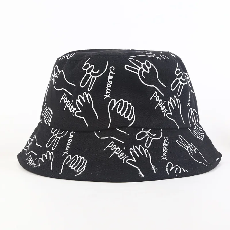 

2021 Fashion Korean Version Harajuku Sun Hat Outdoor Sun Protection Fisherman's Hat Women's Bucket Hats for Spring and Summer