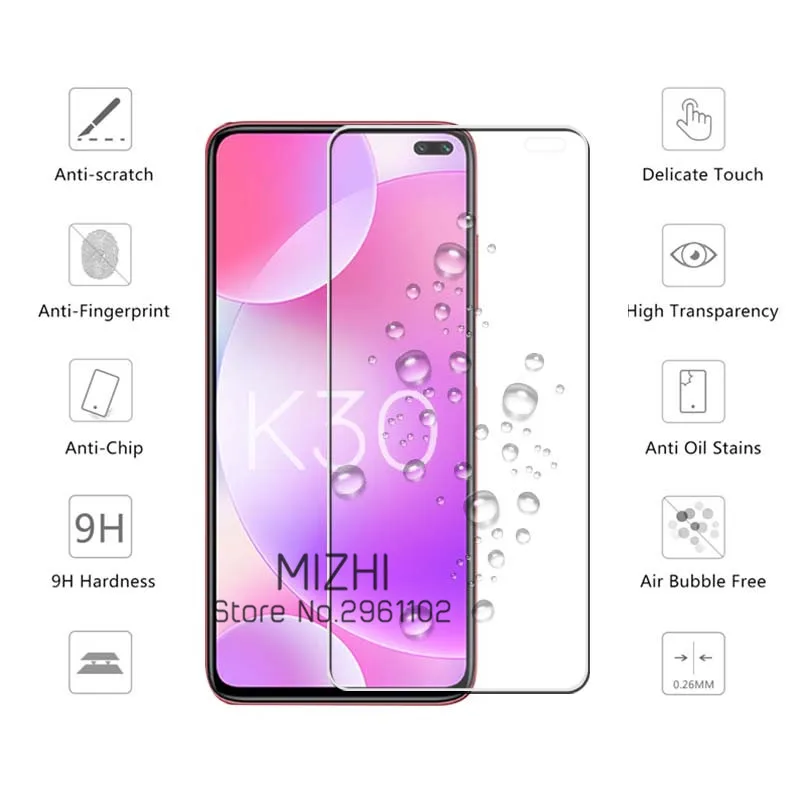 Защитное стекло закаленное HD для Xiaomi Redmi k30 | Мобильные телефоны и аксессуары