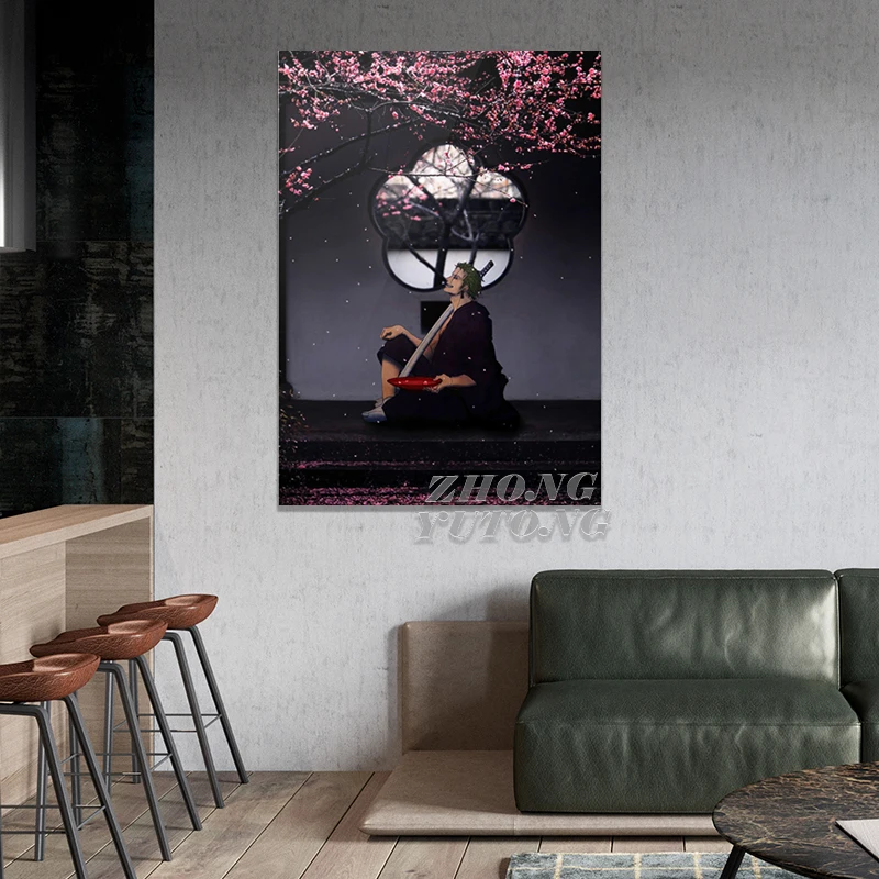 Картина ророноа Зоро Настенная Искусство HD печатный плакат человек цветы