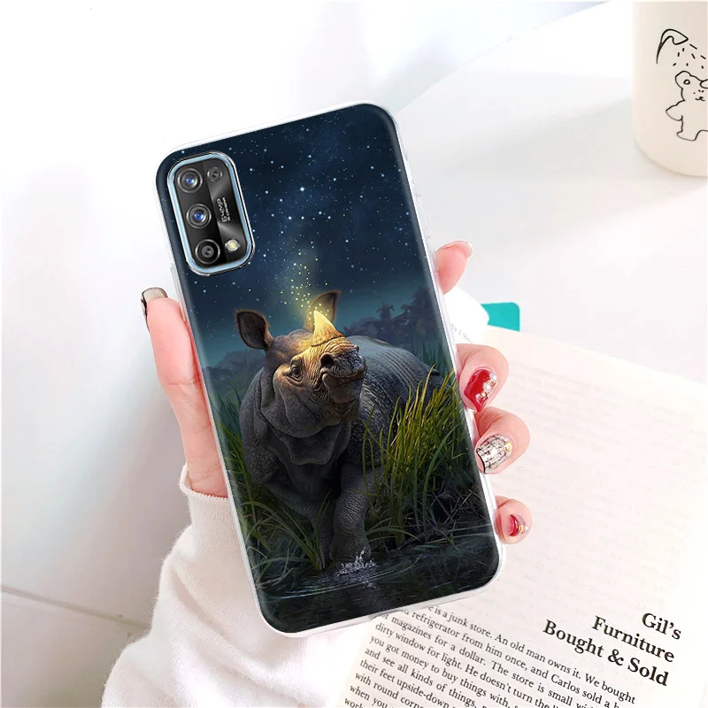 

Fashionable Phone Case for OPPO Realme 3 3Pro X3 6 6 Pro 7 X7 X7 Pro TPU Wolf Under The Moon Printing Soft Silicone Phone Covers