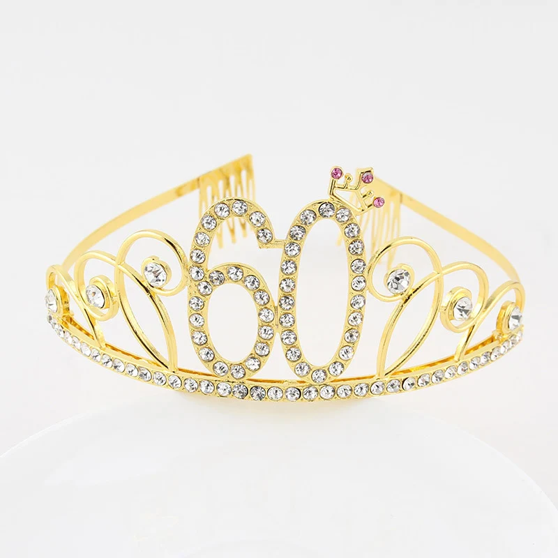 Тиара с короной на день рождения для женщин повязка голову хрустальными стразами