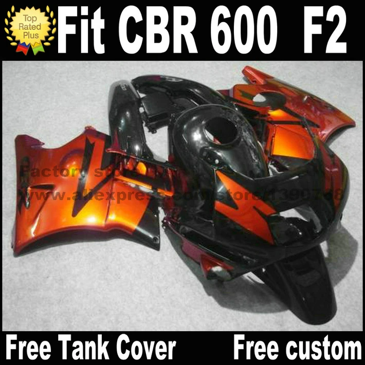Пластик Подходит для HONDA CBR 600 F2 обтекатель комплект 1991 1992 1993 1994 черный коричневый