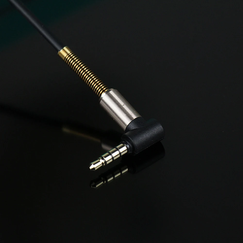 3 5 мм домашняя пружина Гибкая портативная передача сигнала 1 м штекер черный