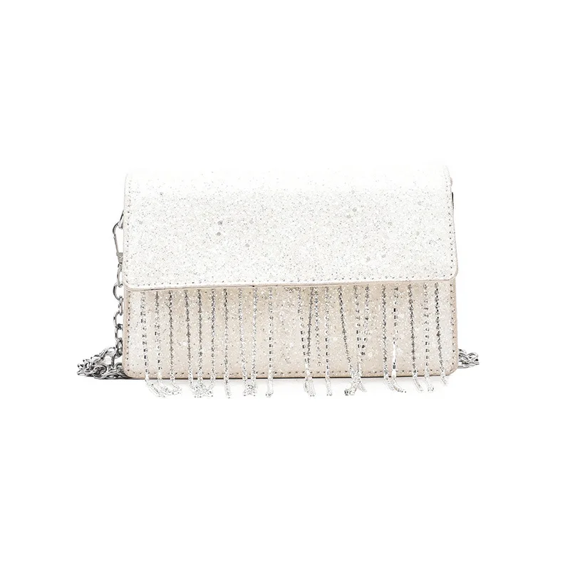 

2021 Spring/Summer New Fashion Female Shoulder Bags Luxury Exquisite Crossbody Bag Lady INS Sequins Chain Small Square Bag