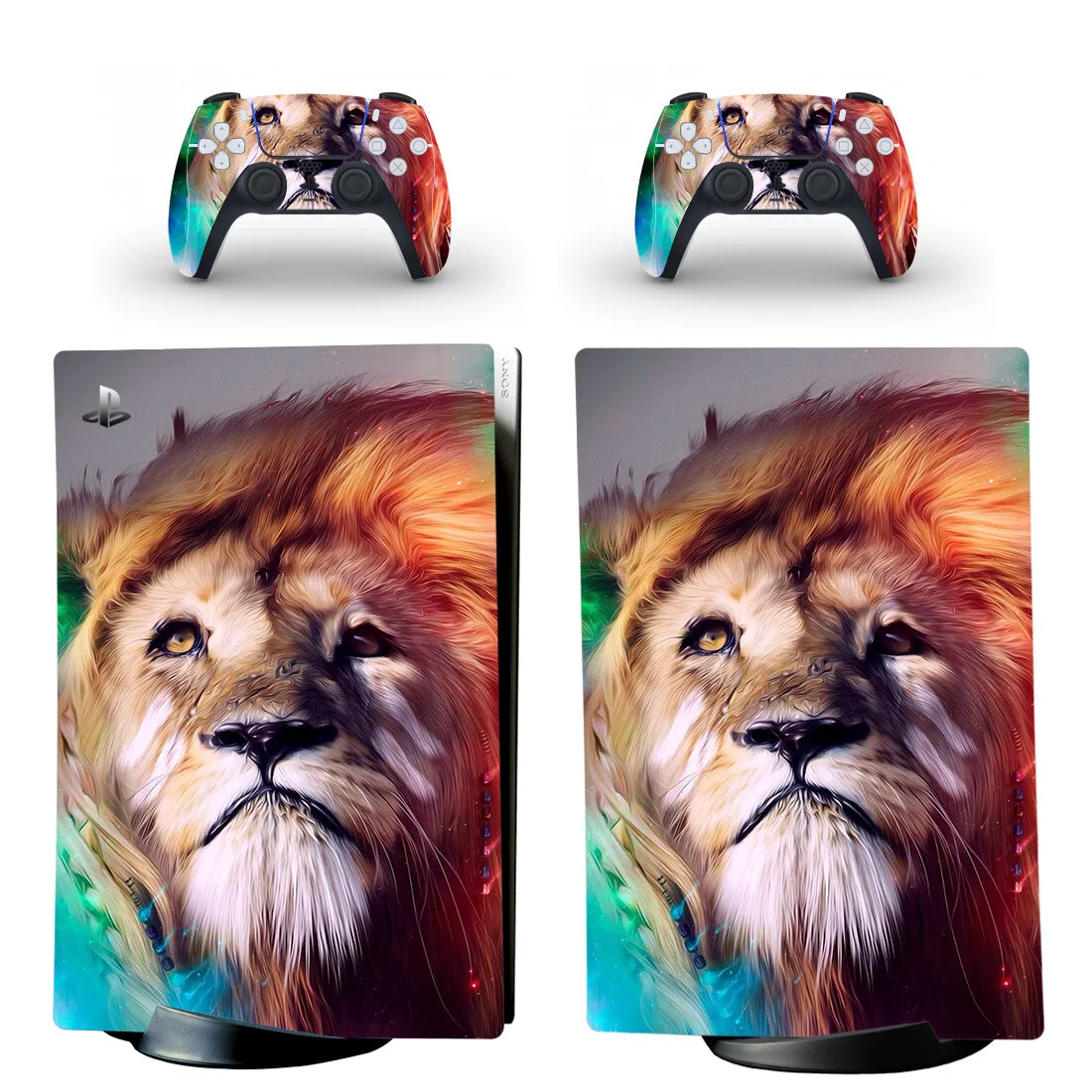 

Lion Style PS5 Digital Edition Skin Sticker for Playstation 5 Console & 2 Controllers Decal Vinyl Protective Skins 1